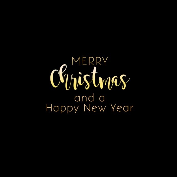 Merry Christmas Happy New Year Greeting Card สี่เหลี่ยมจัตุรัส (1:1) template