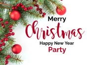 Merry Christmas Happy New Year Label template