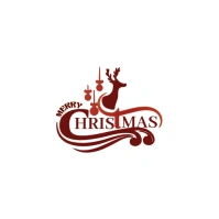 Merry Christmas/holiday/festive/seasonal Greetings/25 December Logo template