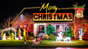 Black Christmas Celebration Digital Display Template