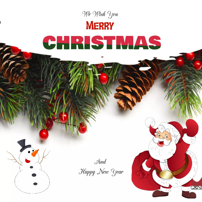 Plantilla de Merry Christmas Instagram post | PosterMyWall