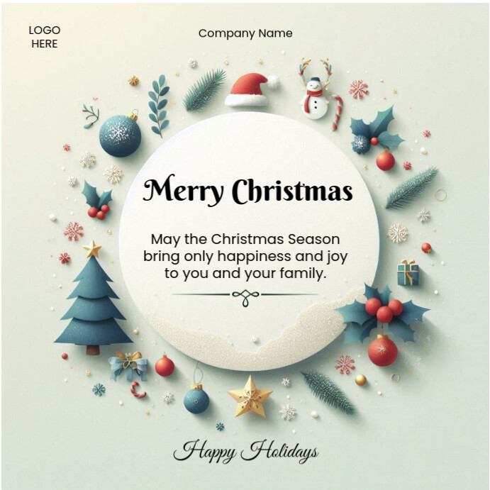 Plantilla de Merry Christmas Instagram Post | PosterMyWall