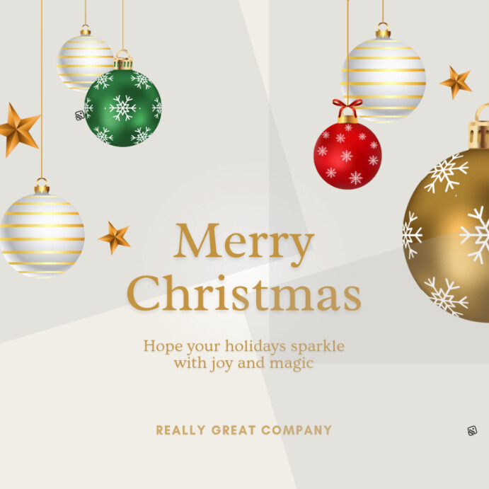 Plantilla de Merry Christmas Instagram post | PosterMyWall