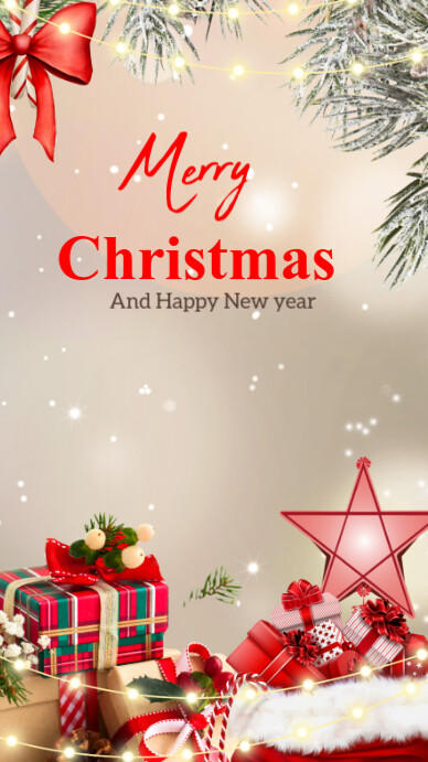 Merry Christmas Instagram post online greeting cards template