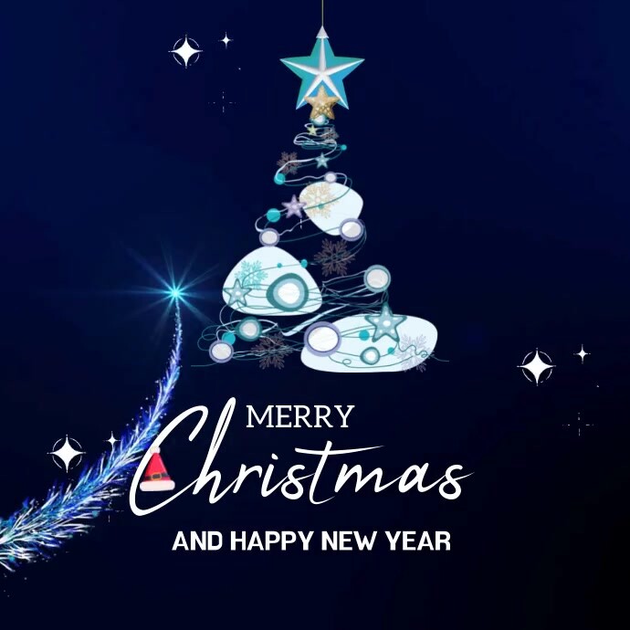 Merry Christmas Instagram Video Square (1:1) template