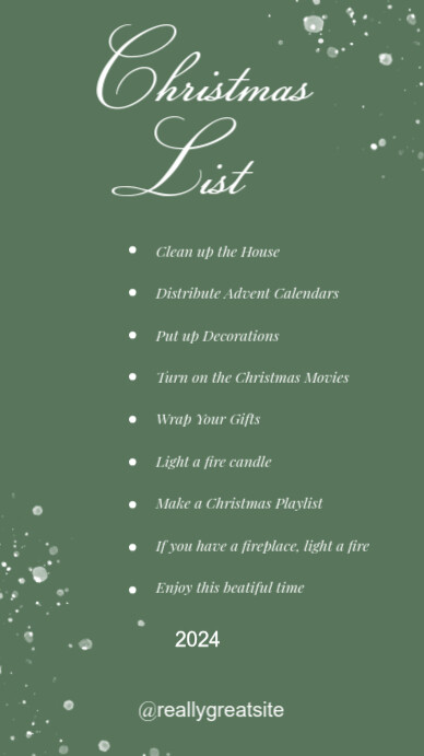 Merry Christmas list Instagram Story template