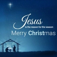 Merry Christmas Manger Instagram Post template