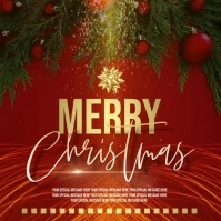 MERRY CHRISTMAS MESSAGE CARD FREE Carré (1:1) template