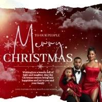 merry christmas message design template Carré (1:1)