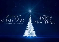 merry christmas message facebook cover template Carte postale