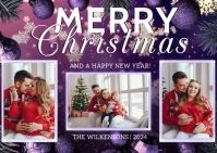 merry christmas message facebook image template Postcard