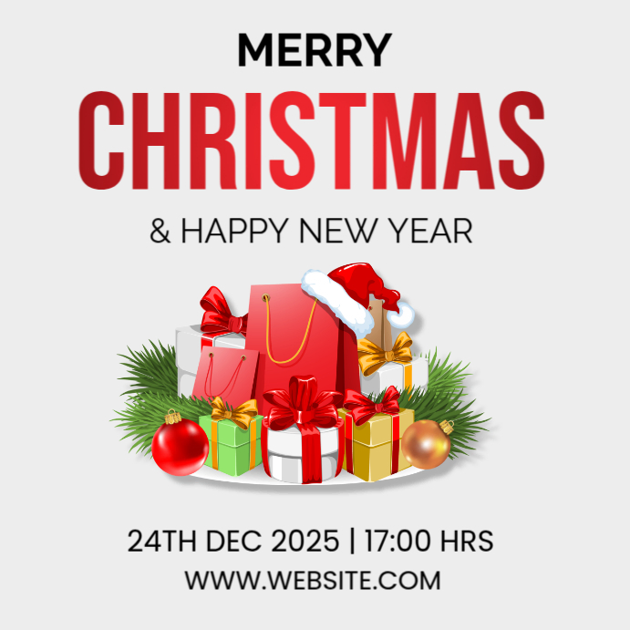 Copy of Merry Christmas New Year Instagram Post | PosterMyWall