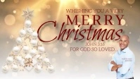 MERRY CHRISTMAS ONLINE CHURCH WISHES TEMPLATE Vídeo de capa do Facebook (16:9)