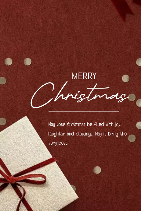 Merry Christmas Online Greetings Card Poster template