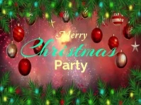 Merry christmas party Cartello da esterno template