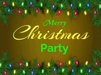 Merry christmas party Yard Sign template