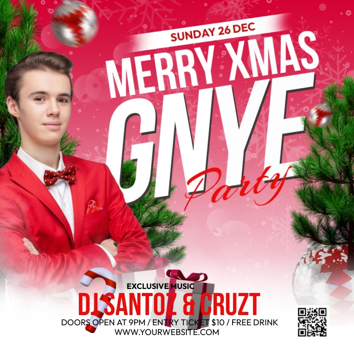 Merry Christmas Party Template PosterMyWall