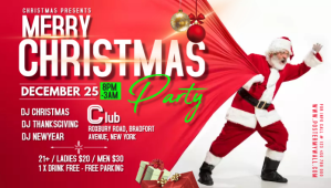 Merry Christmas party Cabeçalho de blogue template