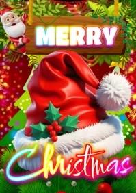 Merry Christmas Party A4 template