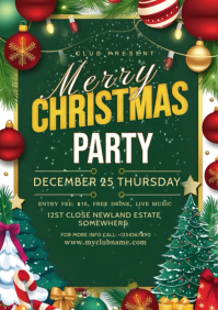 merry christmas party A4 template