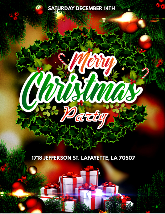 Frohe Weihnachten Party Flyer Vorlage Vorlage Postermywall