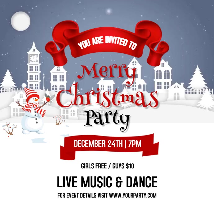 Merry christmas Party Instagram Video template