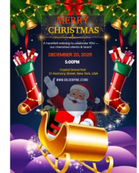 Merry Christmas Party Invitation Video Instagram Portrait template