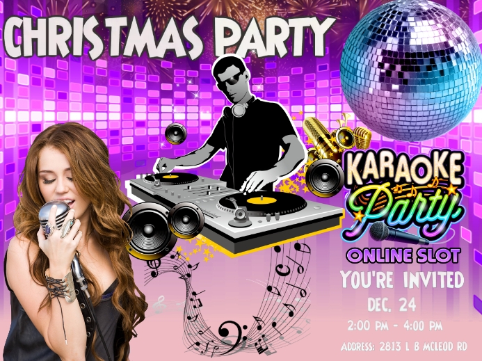 MERRY CHRISTMAS PARTY KARAOKE (16) Znak podwórkowy template