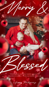 Merry Christmas photo design template Instagram na Kuwento