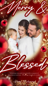 Merry Christmas photo design template Instagram Story
