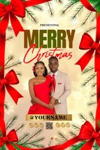 Merry Christmas Poster Affiche template