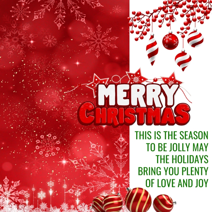 Merry Christmas poster Template | PosterMyWall