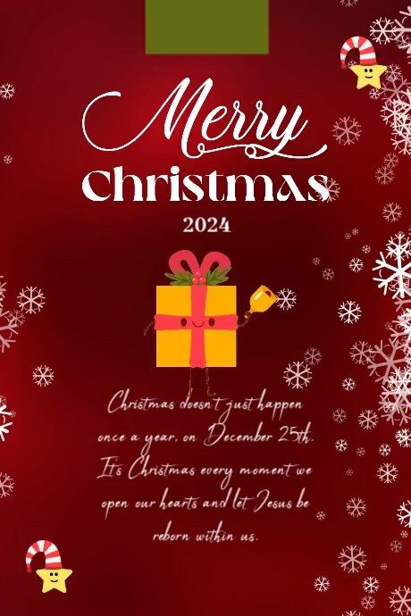 Merry Christmas poster Cartaz template
