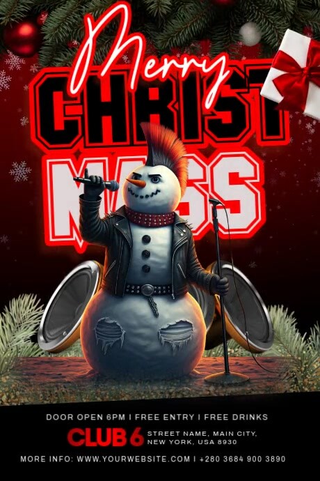 Merry Christmas Poster template