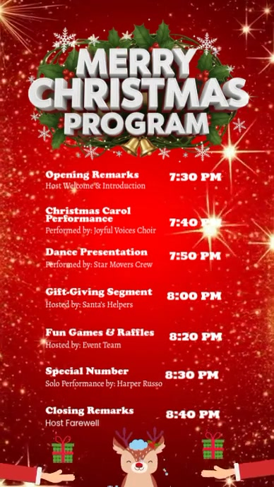 Merry Christmas Program Instagram Reel template