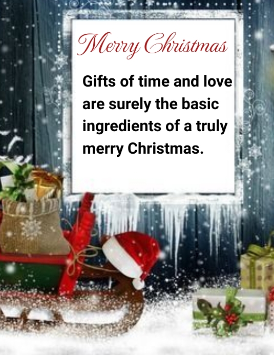 merry christmas quotation and tweet Pamflet (VSA Brief) template