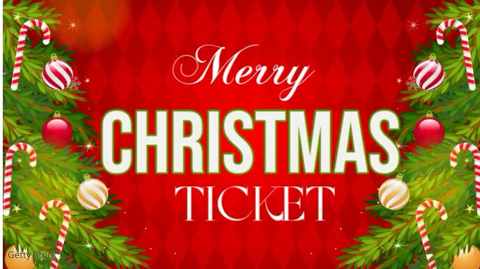 Christmas Raffle Images Blue Merry Christmas raffle ticket Template | PosterMyWall