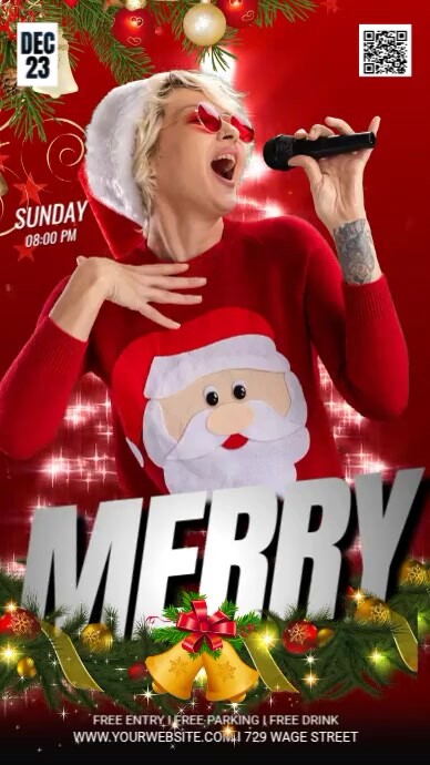 Copy of Merry Christmas Red Design | PosterMyWall