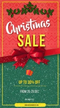 merry christmas sale Ecrã digital (9:16) template