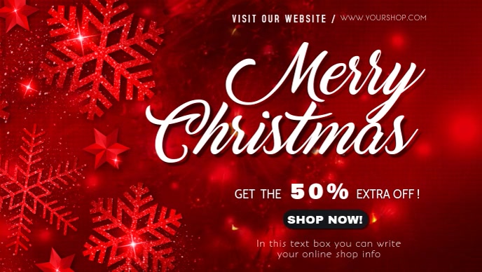 Merry Christmas Sale Facebook Cover Page Template Postermywall Merry Christmas Cover Photo