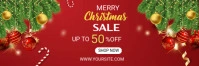 Merry Christmas Sale Twitter Header template