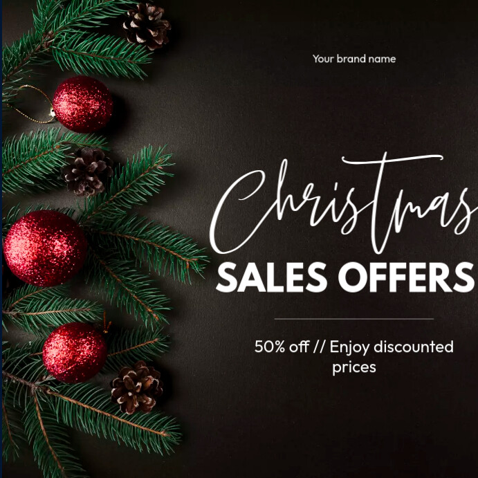 merry christmas sales Template PosterMyWall