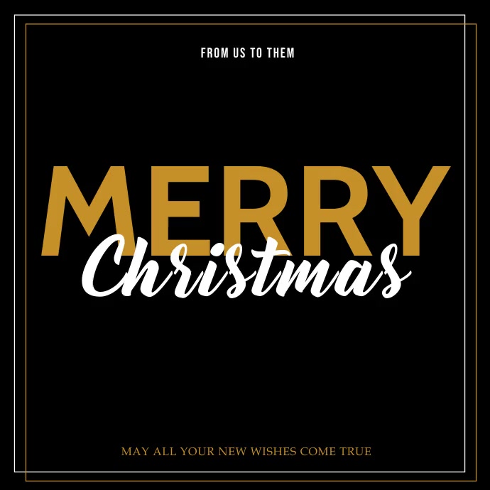 merry christmas SOCIAL MEDIA POST TEMPLATE  PosterMyWall