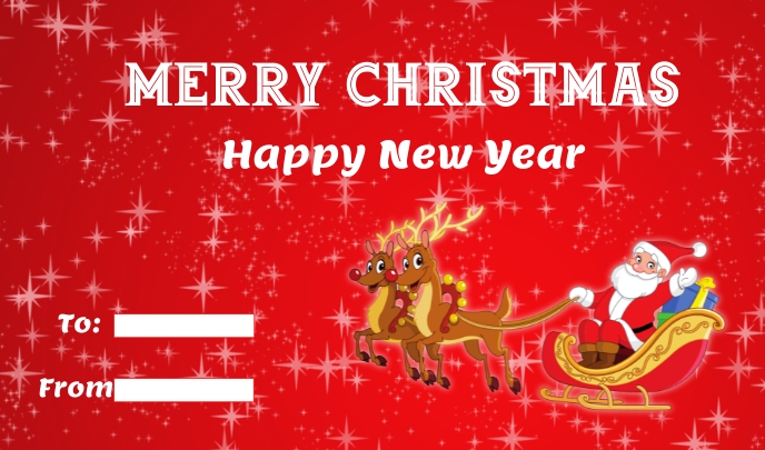 Merry Christmas Tag Etiqueta template