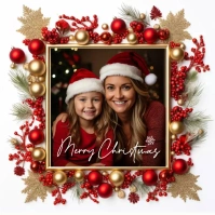 Merry christmas template, decoration (2) Instagram Post