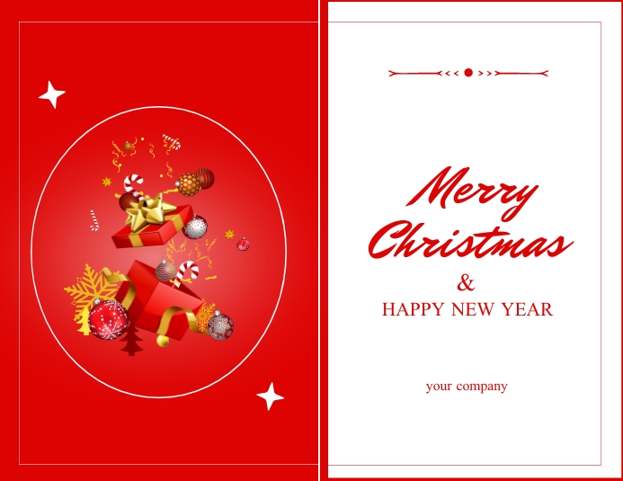 merry christmas template Folheto (US Letter)