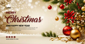 Merry Christmas Template Image partagée Facebook