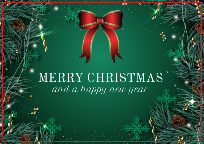 merry christmas template flyer A4