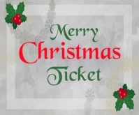 Merry Christmas ticket Большой прямоугольник template