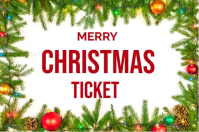 Merry Christmas Ticket Label Etiqueta template